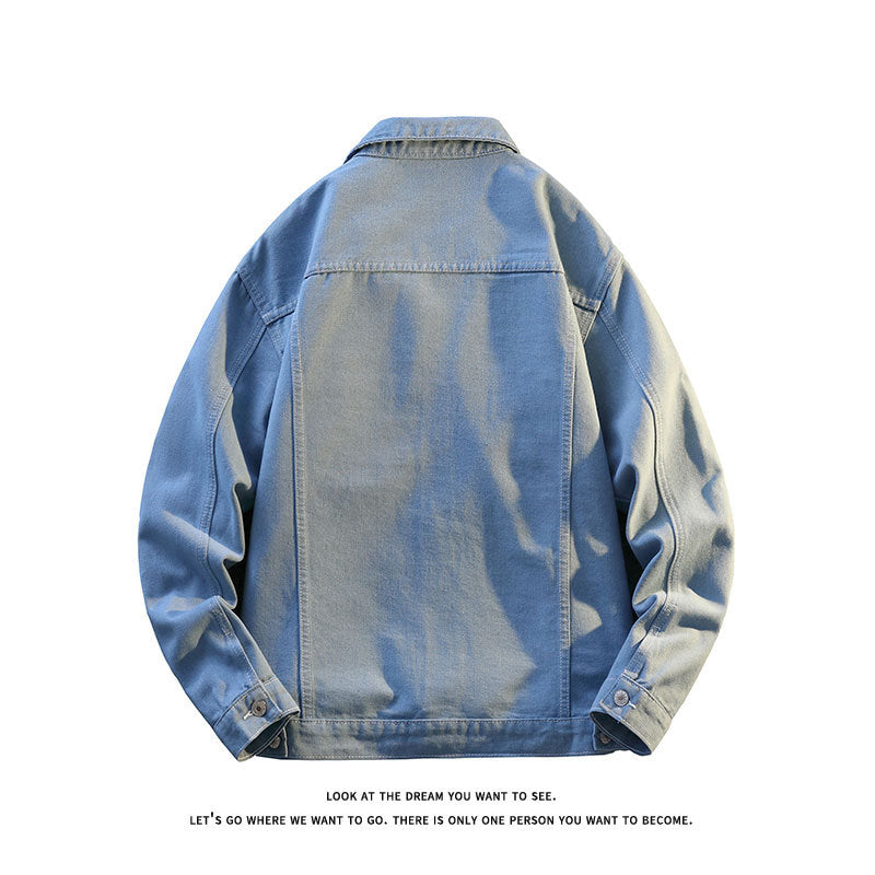 Herren lässige Jacke mit zwei Brusttaschen und sanfter Textur Heidi-Mode