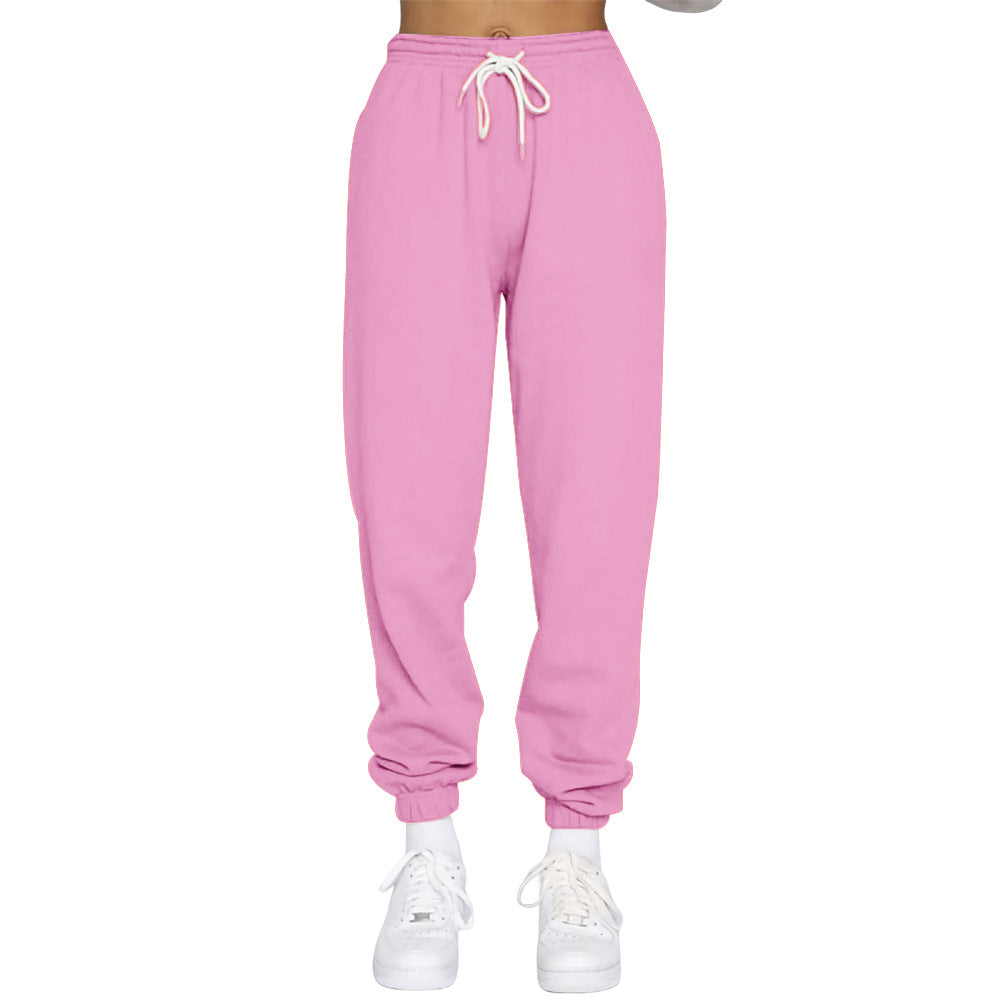 Damen Komfortable Jogginghose mit verstellbarem Bund und elastischen Bündchen Heidi-Mode