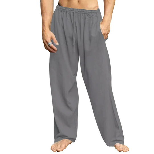 Herren bequeme Freizeit-Hose mit elastischem Bund und seitlichen Eingrifftaschen Heidi-Mode