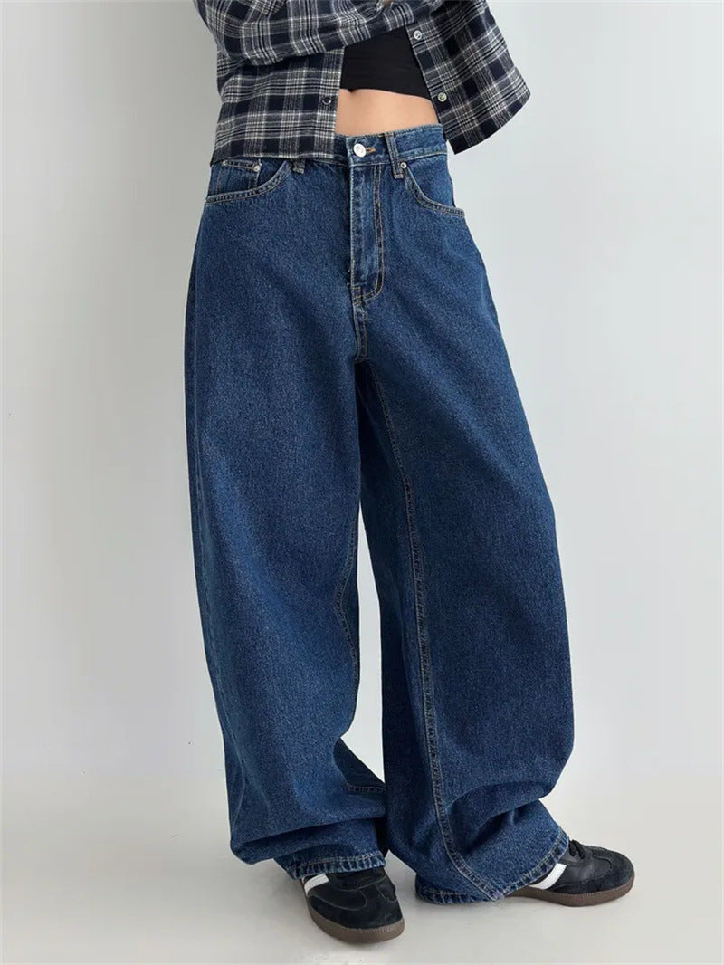 Damen Hochtaillierte Baggy-Jeans Heidi-Mode