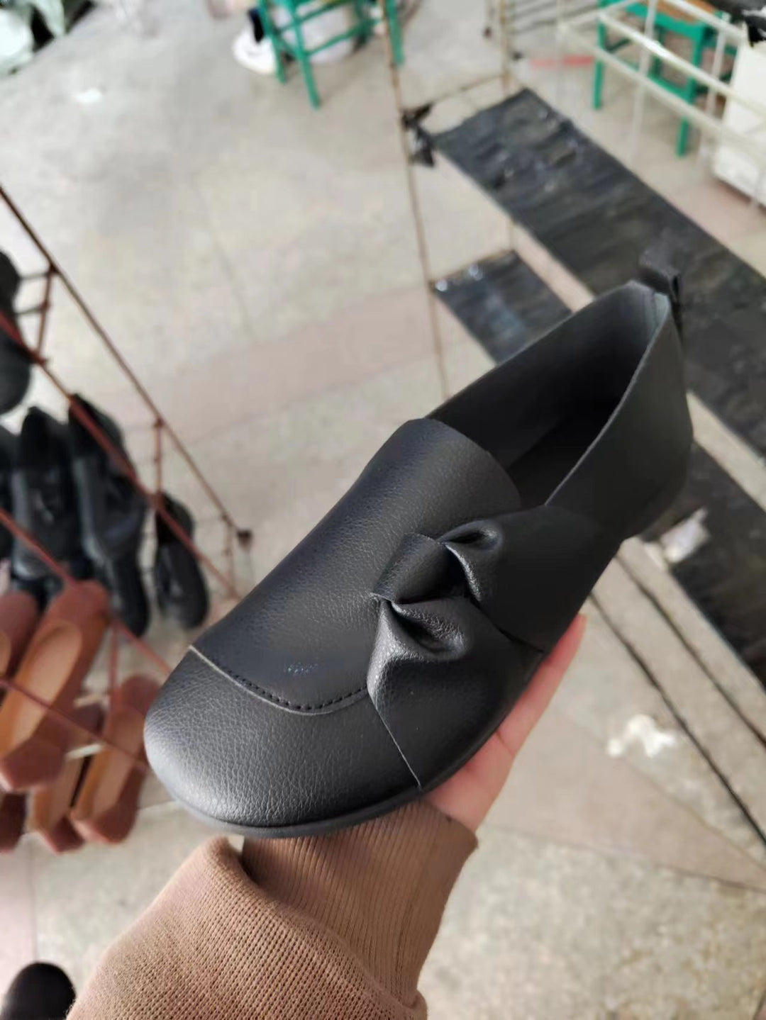 Damen Schicke Slipper mit Schleifen-Detail Heidi-Mode