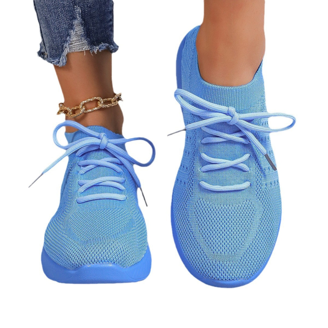 Damen atmungsaktive Slip-On Sportschuhe mit flexiblem Obermaterial Heidi-Mode
