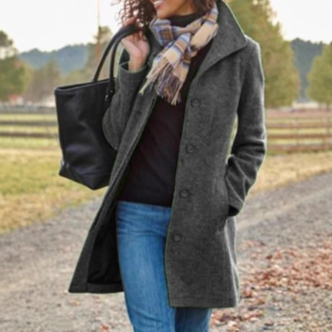 Damen modischer Sakko-Mantel mit klassischem Revers Heidi-Mode