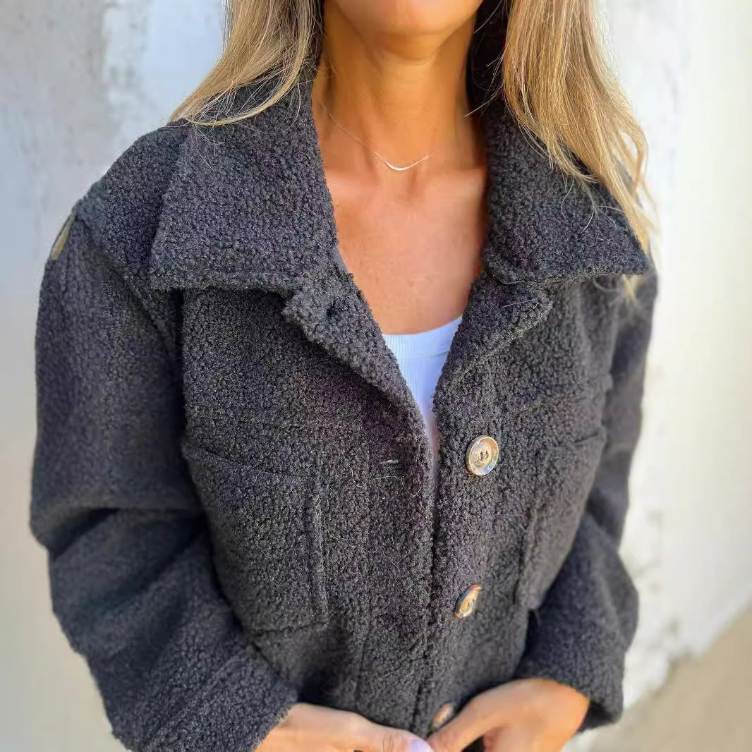 Damen Kuschelige und modische Fleecejacke mit praktischen Taschen Heidi-Mode