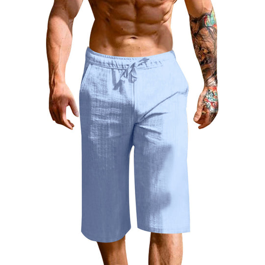 Herren bequeme Sport-Shorts mit elastischem Bund und verstellbarem Kordelzug Heidi-Mode