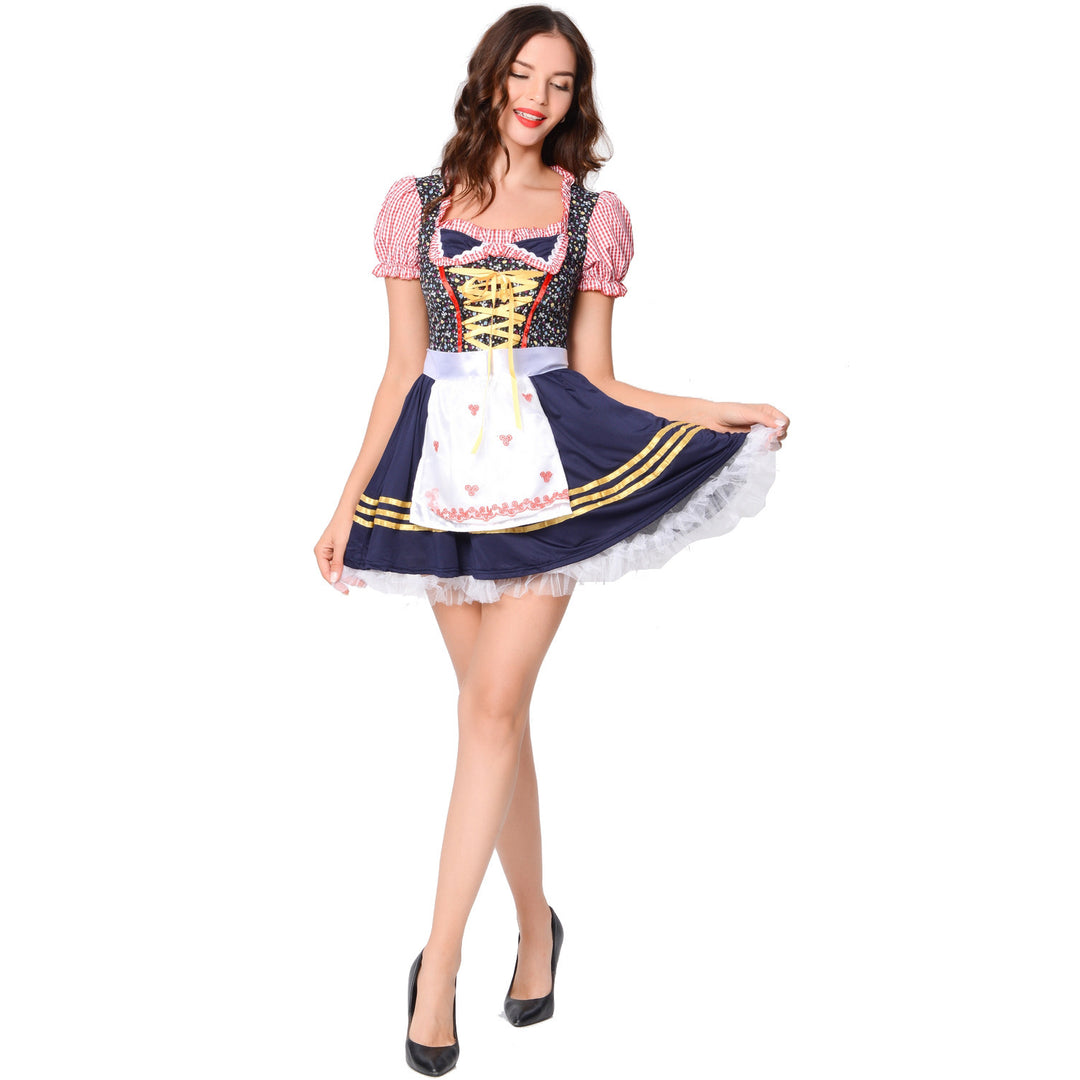 Damen Trachtenkleid mit verspielten Rüschendetails und eleganter Schürze Heidi