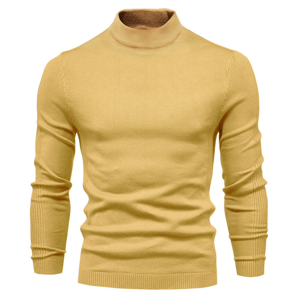 Herren komfortabler Rollkragenpullover aus weichem Strick Heidi-Mode