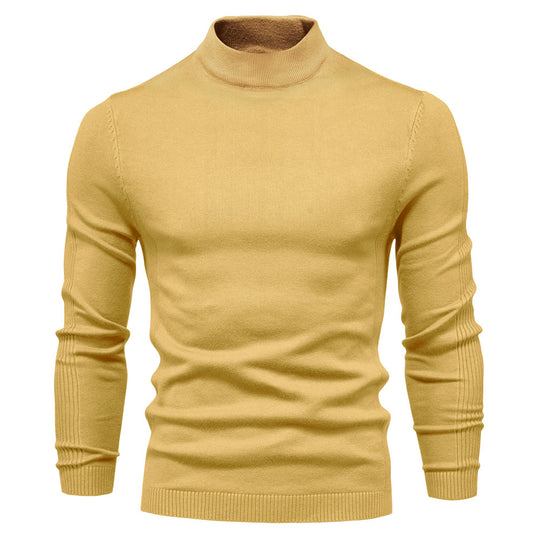 Herren komfortabler Rollkragenpullover aus weichem Strick Heidi-Mode