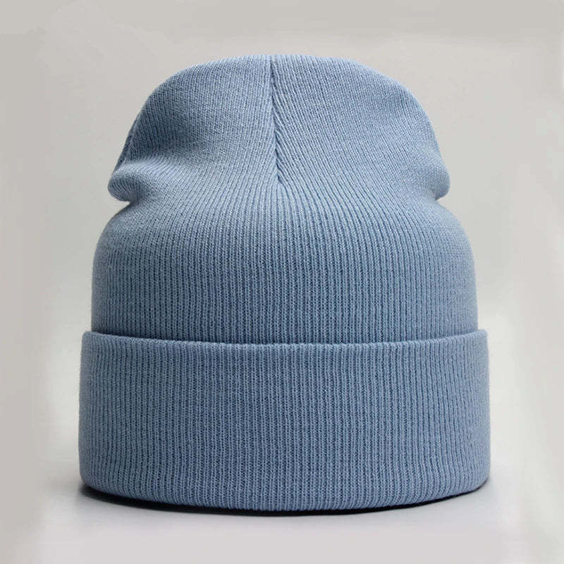 Damen Bequeme Strickmütze mit umschlagbarem Rand Heidi-Mode