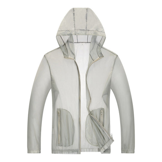 Herren ultraleichte Regenjacke mit verstellbarem Kapuzenbereich und reflektierenden Elementen Heidi-Mode