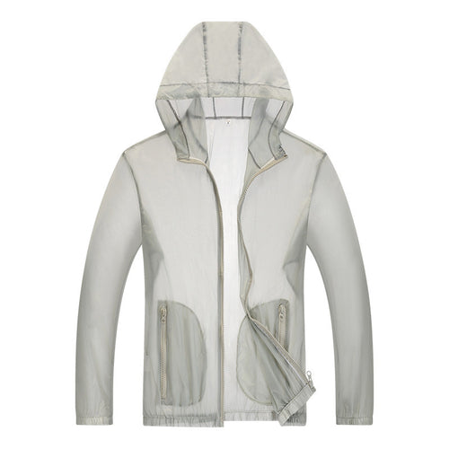 Herren ultraleichte Regenjacke mit verstellbarem Kapuzenbereich und reflektierenden Elementen Heidi-Mode