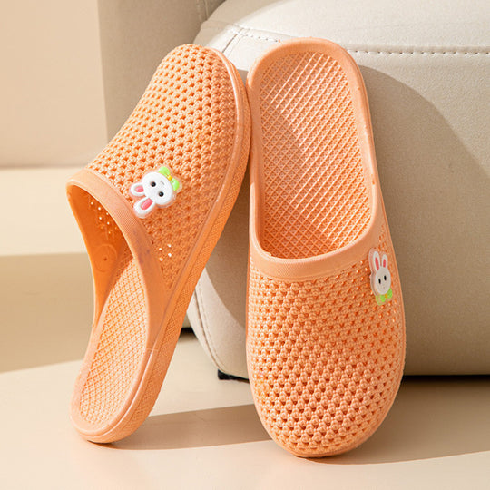 Damen Atmungsaktive Hausschuhe mit rutschfester Sohle und elastischem Design Heidi-Mode