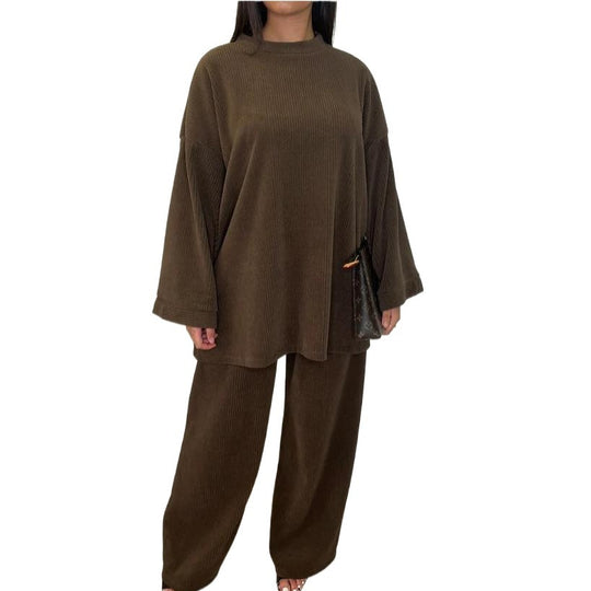 Damen Bequemes und stylisches Lounge-Set aus Rippstrick Heidi-Mode