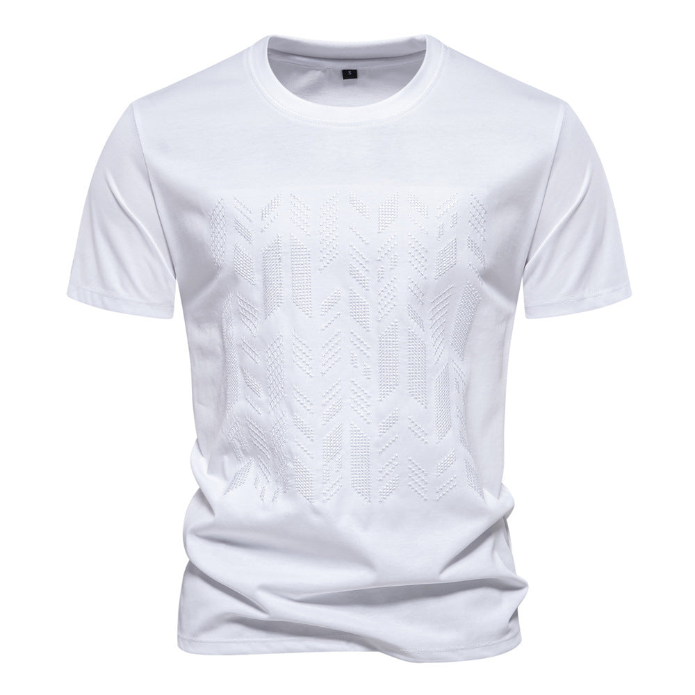 Herren T-Shirt mit innovativem Strukturdesign Heidi-Mode