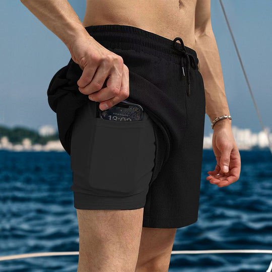 Herren Shorts aus strapazierfähigem Schnell trocknendem Material mit geräumigen Seitentaschen Heidi-Mode