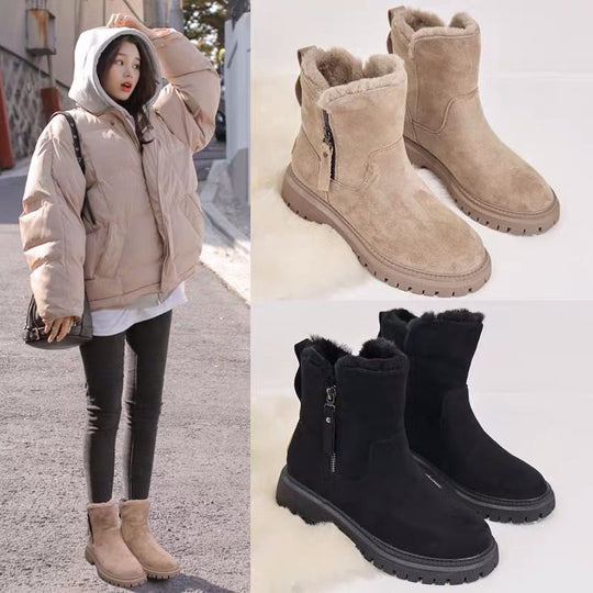 Damen modische Winterboots mit weichem Innenfutter und robustem Profil Heidi-Mode