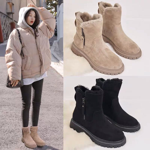 Damen modische Winterboots mit weichem Innenfutter und robustem Profil Heidi-Mode