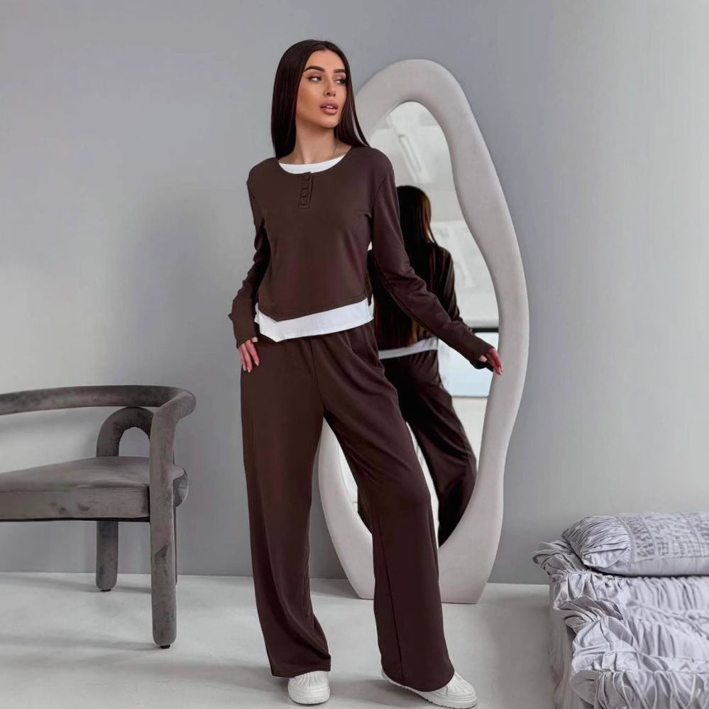 Damen Loungewear-Set mit elegantem Schnitt und bequemer Passform Heidi-Mode