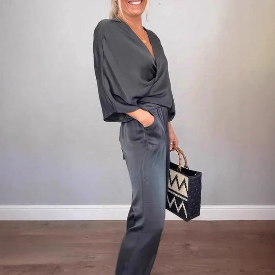 Damen elegantes und bequemes Jumpsuit Set Heidi-Mode