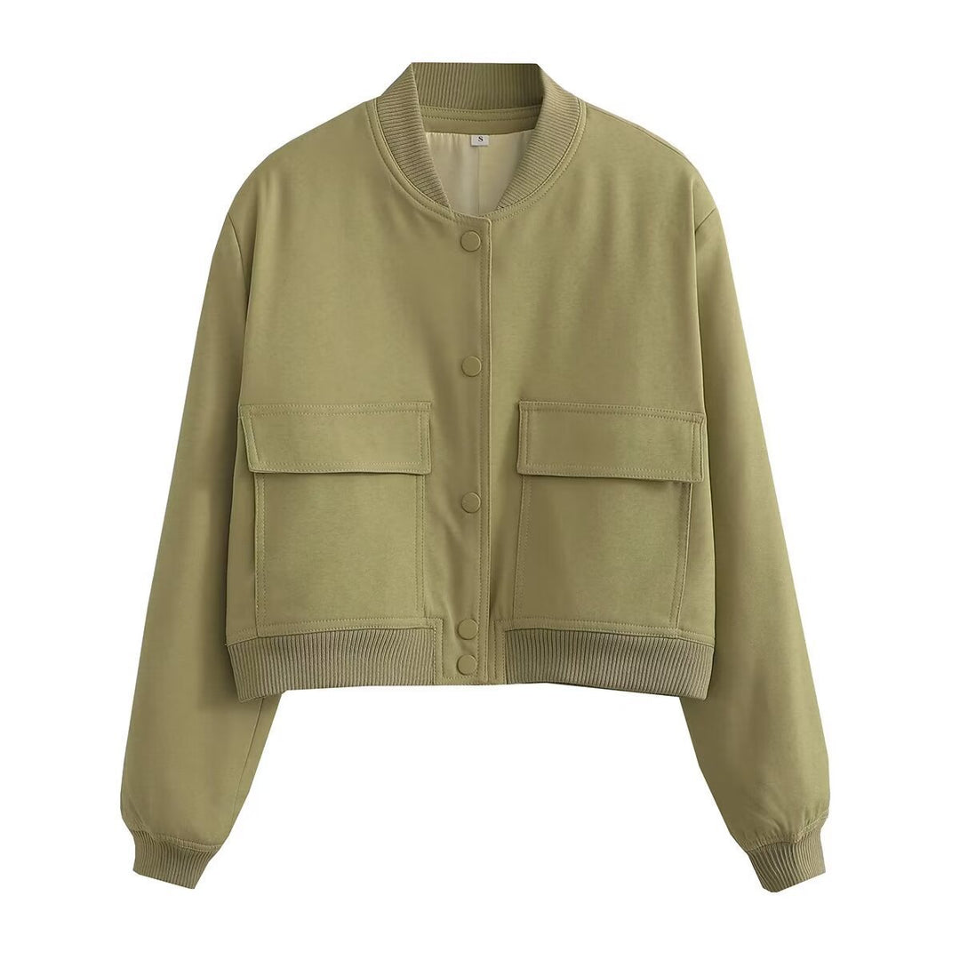 Damen modische Utility-Jacke mit praktischen Taschen und edlem Schnitt Heidi-Mode