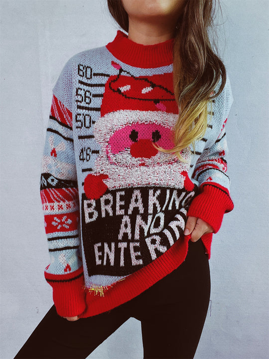 Damen Weihnachts-Pullover mit festlichem Motiv und hochwertigen Materialien Heidi-Mode