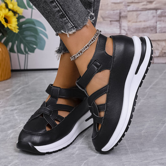 Damen Komfortable und Stylische Keil Sandalen mit offenem Zehenbereich Heidi-Mode