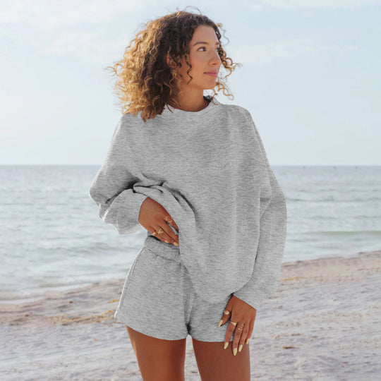 Damen Oversize-Sweatshirt mit Raglanärmeln Heidi-Mode