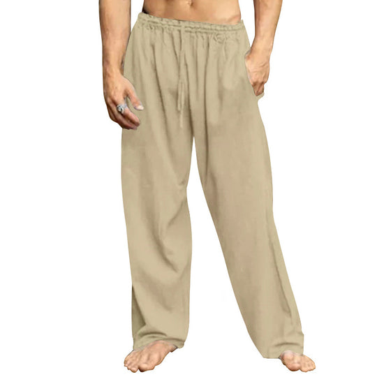 Herren entspannende Freizeithose mit elastischem Bund und praktischen Taschen Heidi-Mode