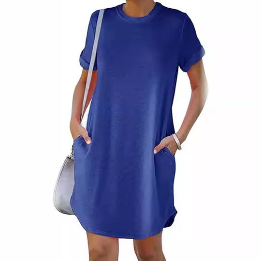 Damen Casual Kleid mit praktischen Taschen Heidi-Mode