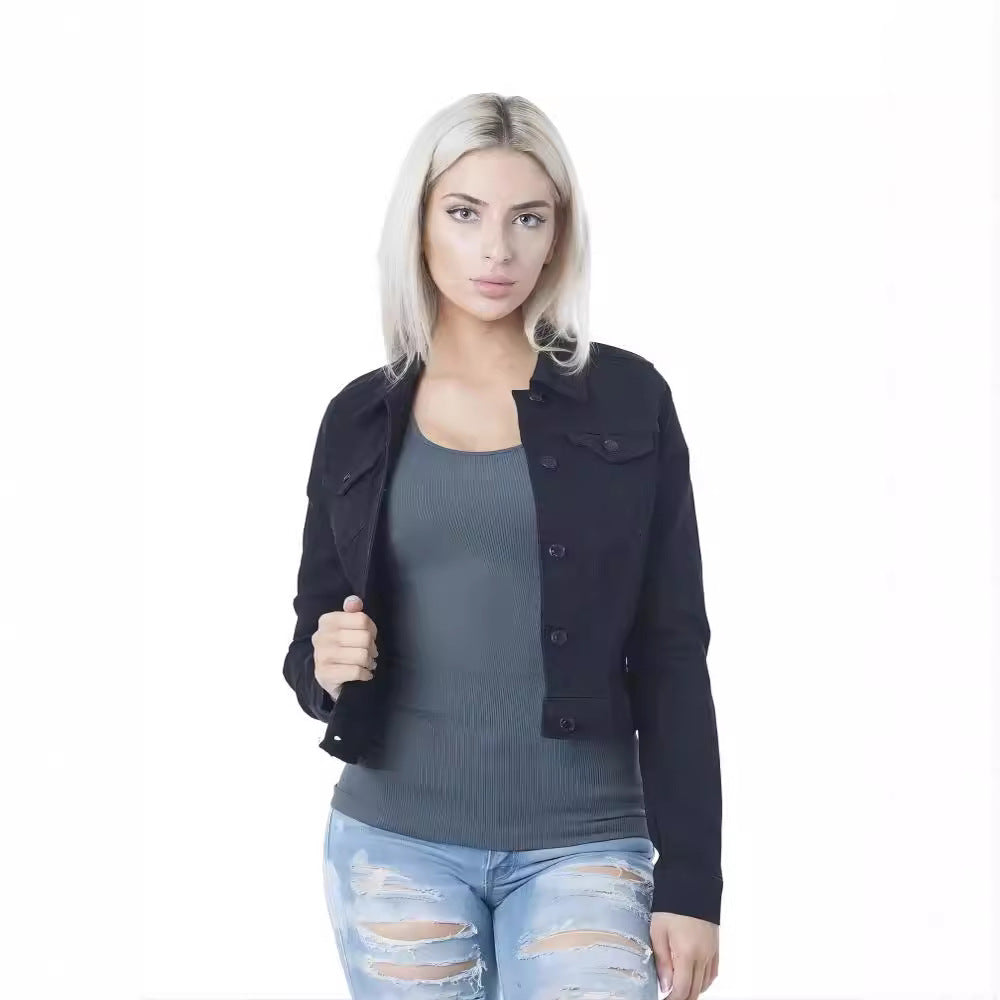 Damen lässige Jeansjacke Heidi-Mode