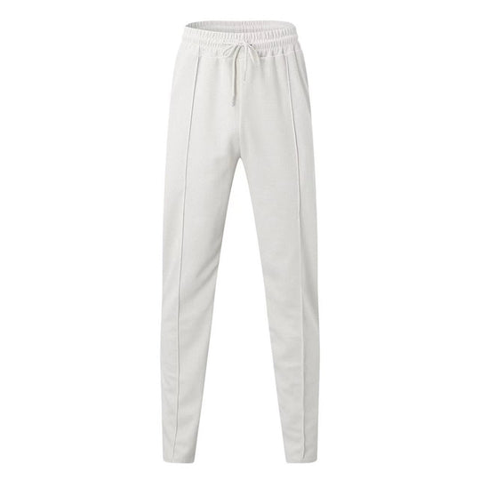 Damen bequeme Stretch-Jogginghose mit hohem Bund und Kordelzug Heidi-Mode
