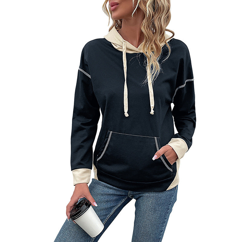 Damen Hoodie mit Kapuze und praktischen Taschen Heidi-Mode