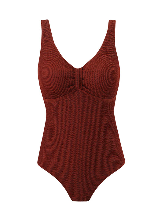 Damen Badeanzug mit strukturiertem Design Heidi-Mode
