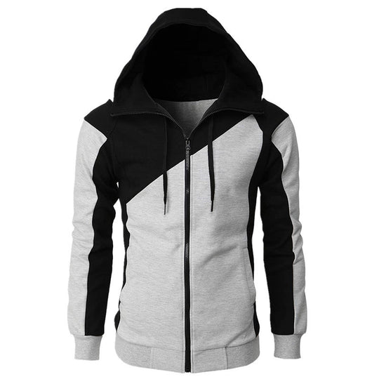 Herren Sportliche Kapuzenjacke mit kontrastierenden Farbakzenten Heidi-Mode