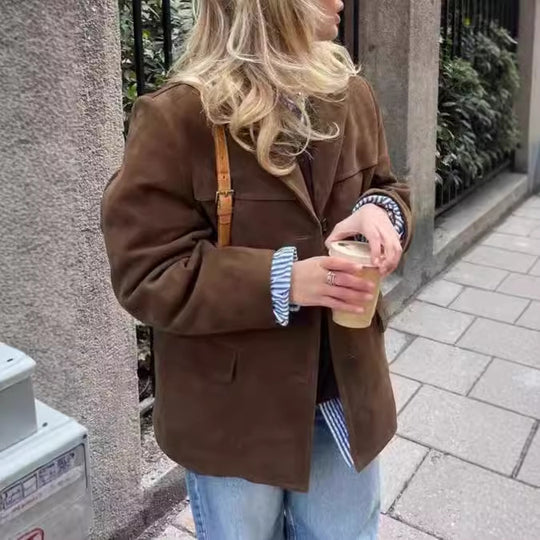 Damen Casual Oversize Jacke Heidi-Mode