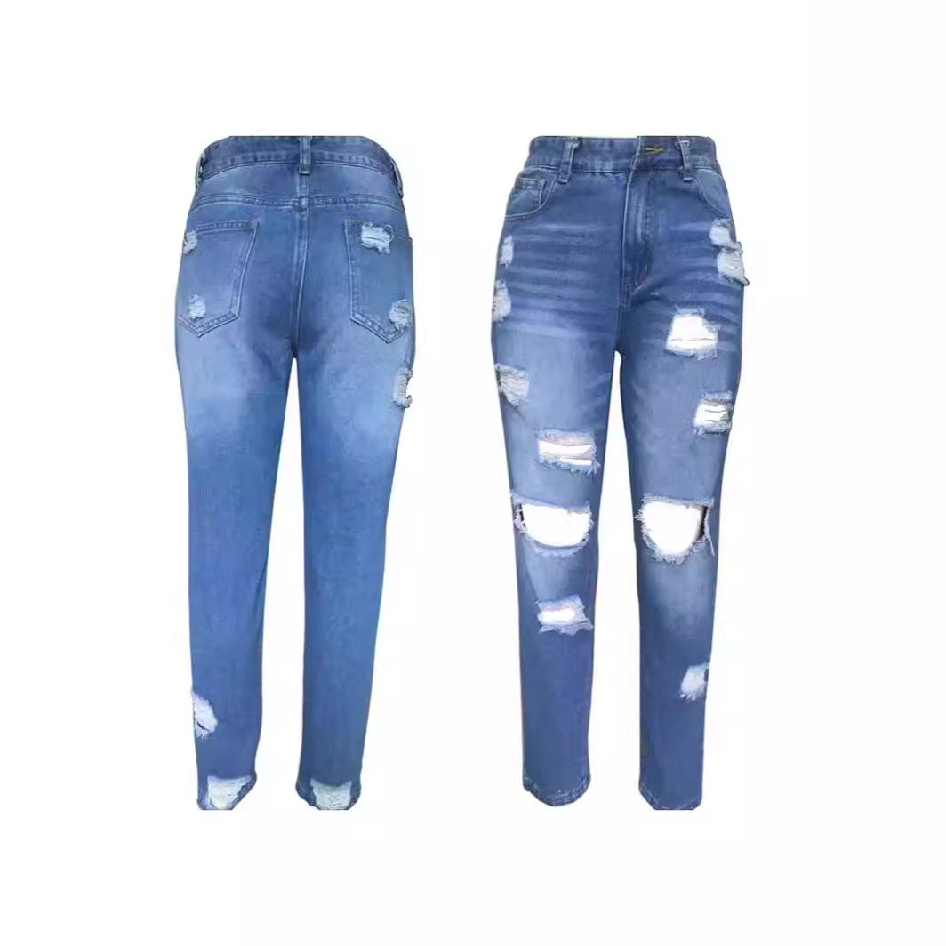 Damen Ripped Jeans im Used-Look Heidi-Mode