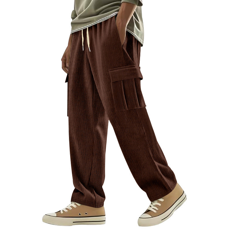 Herren Cargo-Hose mit gestreiftem Design und praktischen Seitentaschen Heidi-Mode