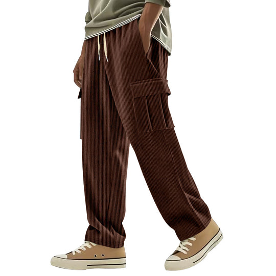 Herren Cargo-Hose mit gestreiftem Design und praktischen Seitentaschen Heidi-Mode
