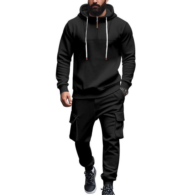 Herren Kapuzen-Sportanzug mit modernem Schnitt und praktischen Taschen Heidi-Mode