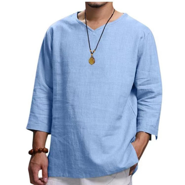 Herren lässiges Langarmshirt aus hochwertiger Baumwolle Heidi-Mode