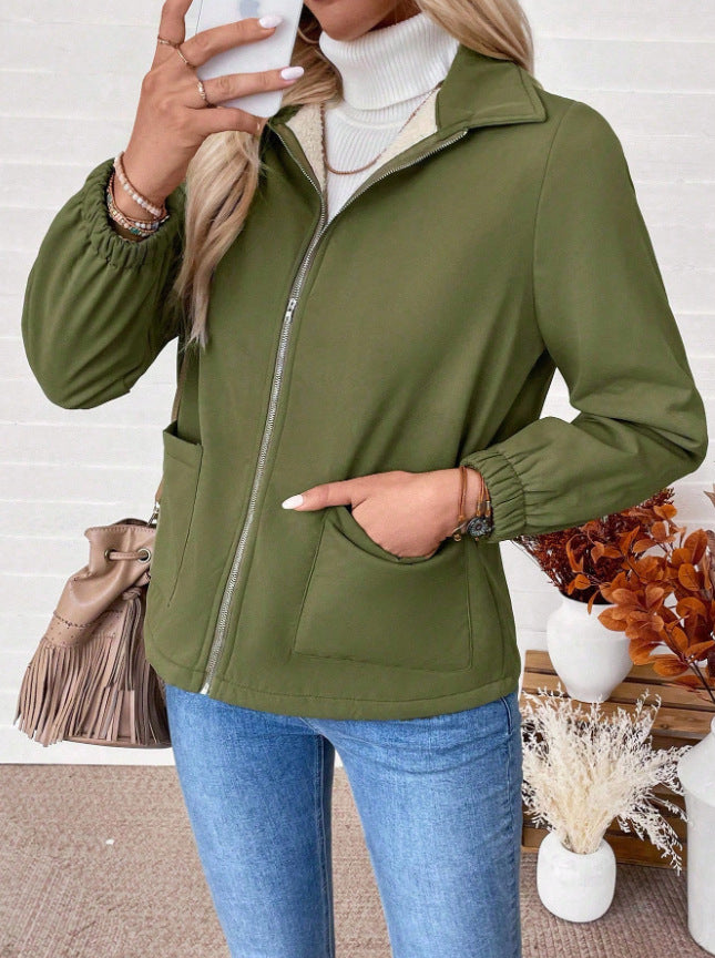 Damen Freizeitjacke mit Frontreißverschluss und praktischen Taschen Heidi-Mode