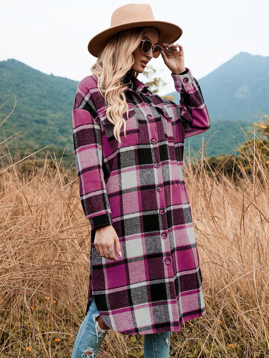 Damen Flanellhemd-Kleid mit Karomuster Heidi-Mode