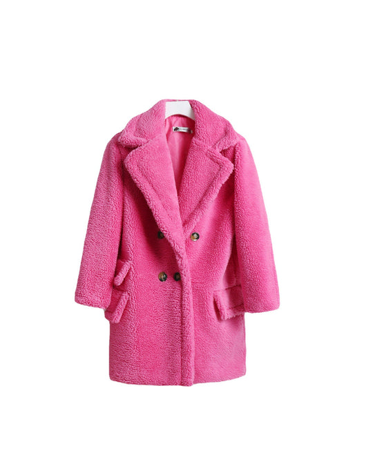 Damen Kuscheliger Doppelknopf-Mantel Heidi-Mode