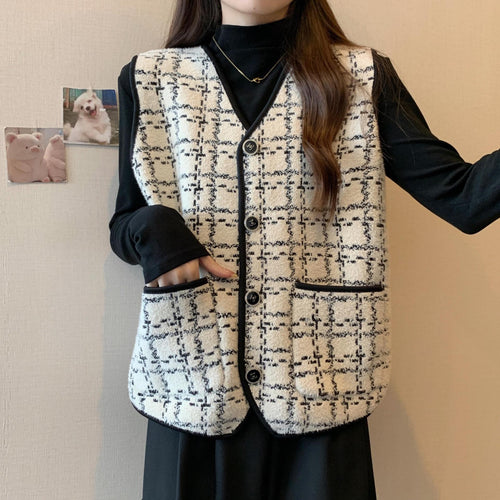 Damen modische Weste mit kontrastierenden Taschen Heidi-Mode