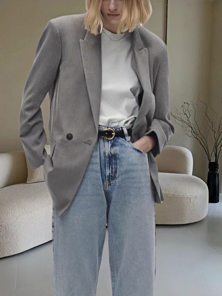 Damen Modischer und eleganter Oversized Blazer Heidi-Mode