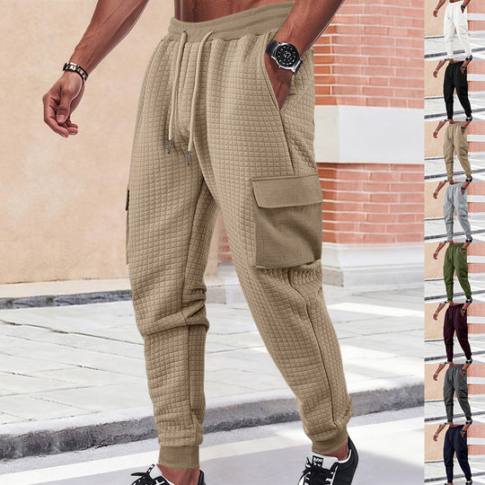 Herren Cargo-Jogginghose mit elastischem Bund und zahlreichen Taschen Heidi-Mode