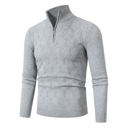 Herren Strickpullover mit modernem Strukturmuster Heidi-Mode