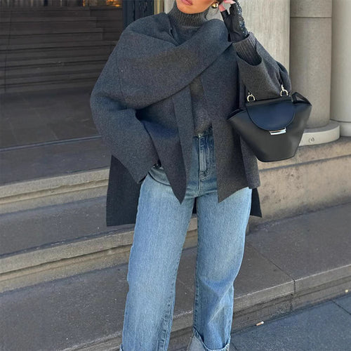 Damen Oversize Wolljacke Heidi-Mode