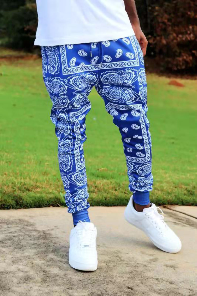 Herren Cargo-Jogginghose im extravaganten Paisley-Muster Heidi-Mode