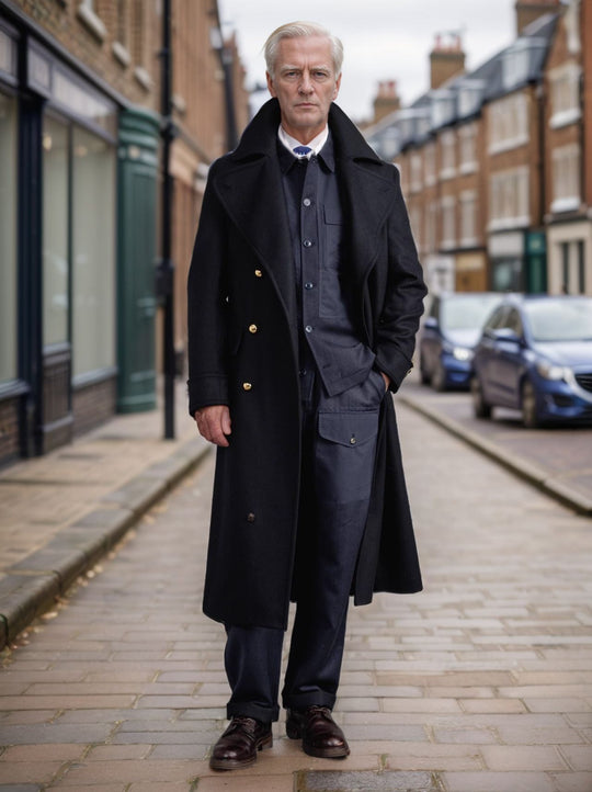 Herren eleganter und stilvoller Dufflecoat mit modernen Akzenten Heidi-Mode